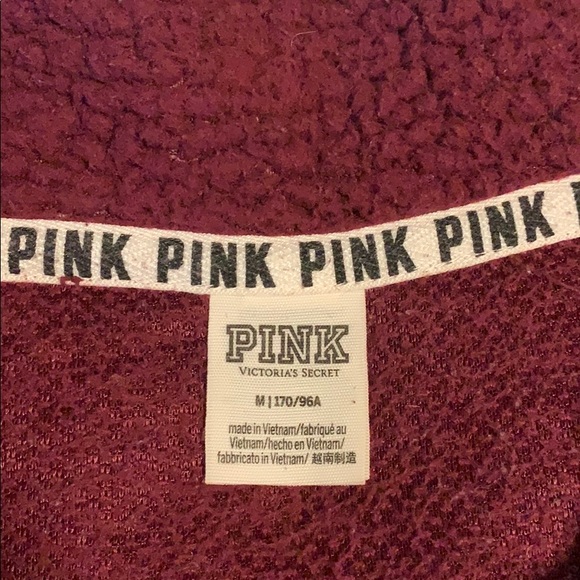 Pink 1/4 zip up Sherpa top - Picture 3 of 4